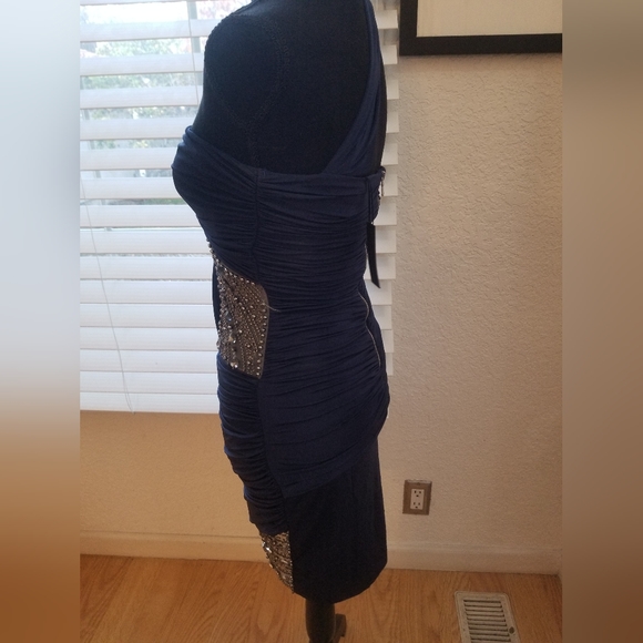 NAVY BLUE STUDDED DRESS - Picture 4 of 7